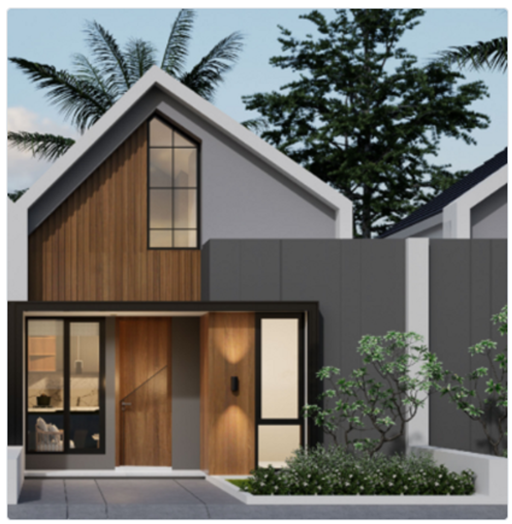 foto tampak rumah tipe Birka 30/109 perumahan HARMONI PARK BEKASI