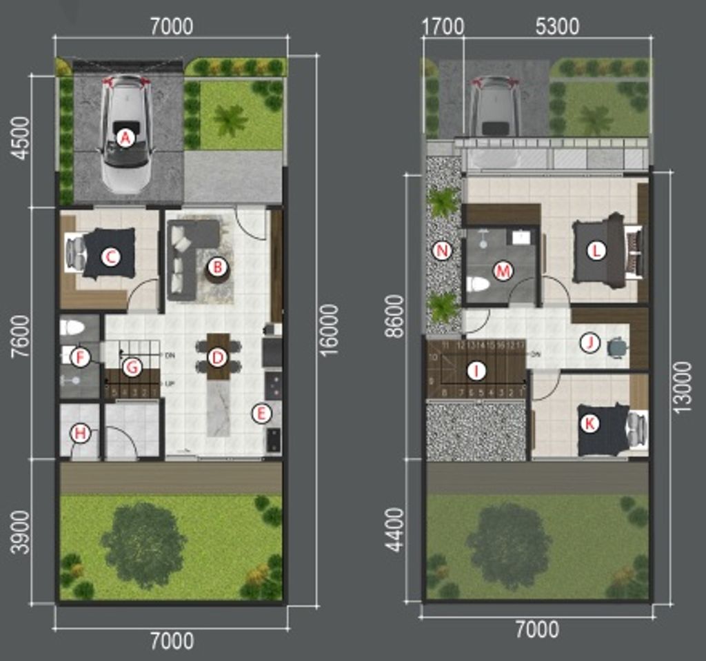 foto denah rumah tipe D/MARIGOLD perumahan Smart Valley Modern Residence