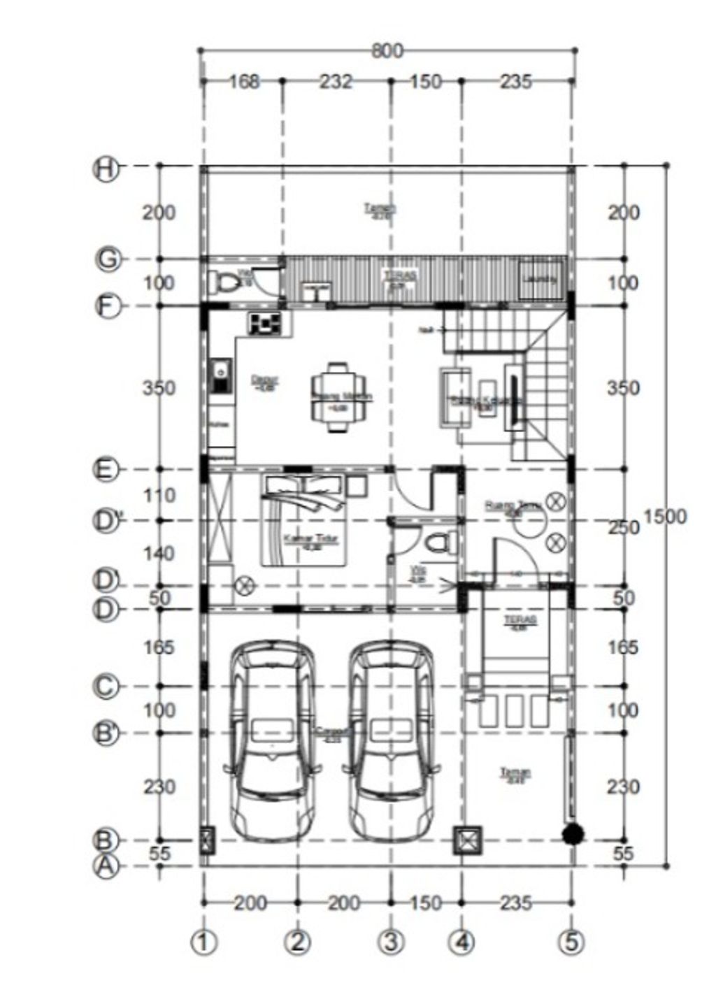 foto denah rumah tipe 120/120 perumahan CLUSTER VILLAGIO