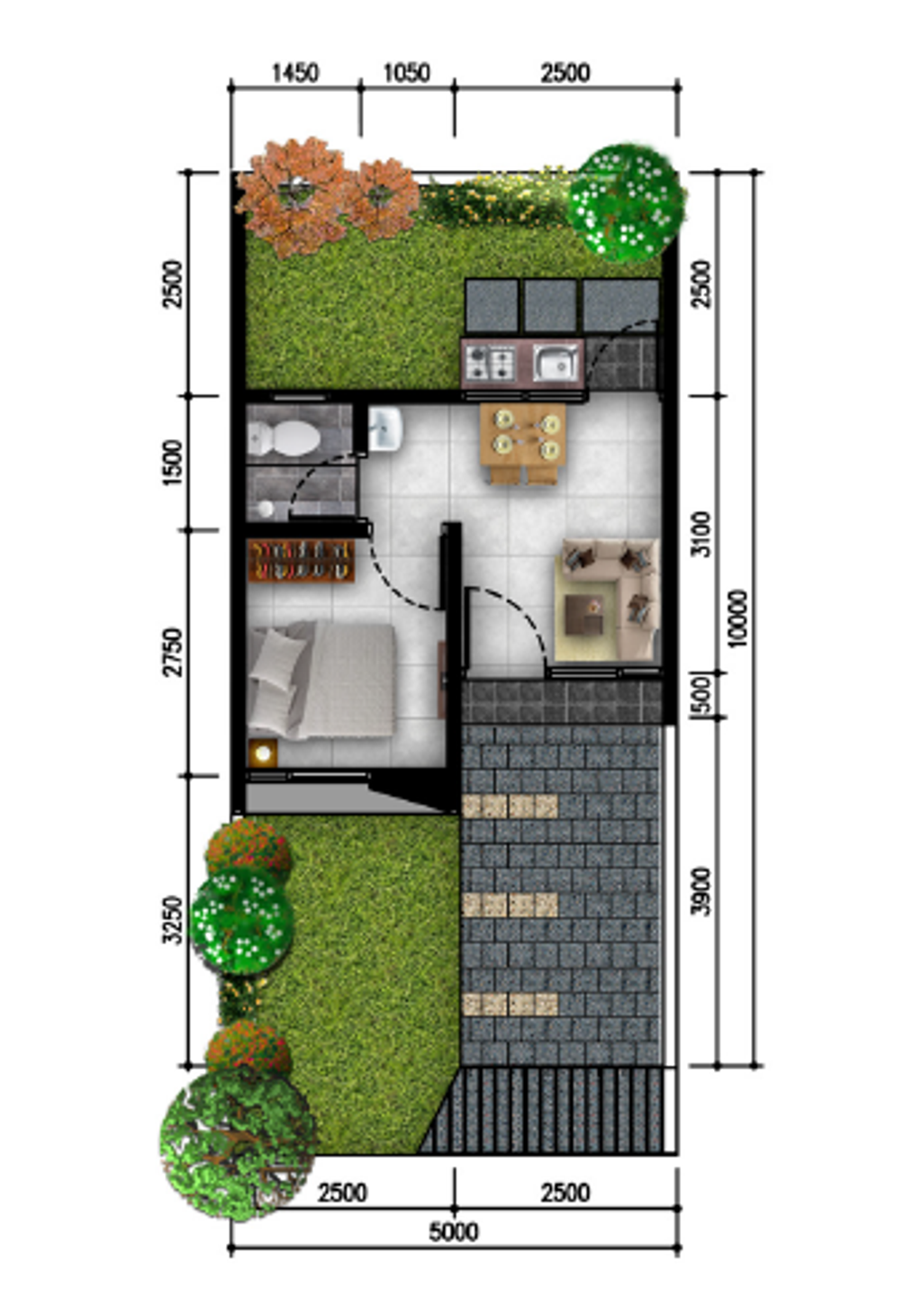 foto denah rumah tipe VERONA LITE perumahan GOLDEN HILLS