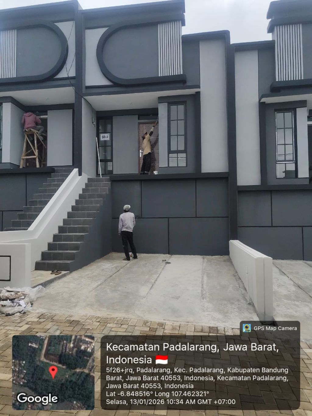 foto tampak rumah tipe 30 1 Lantai Kontur 3m (335) perumahan G-Land Padalarang Valley