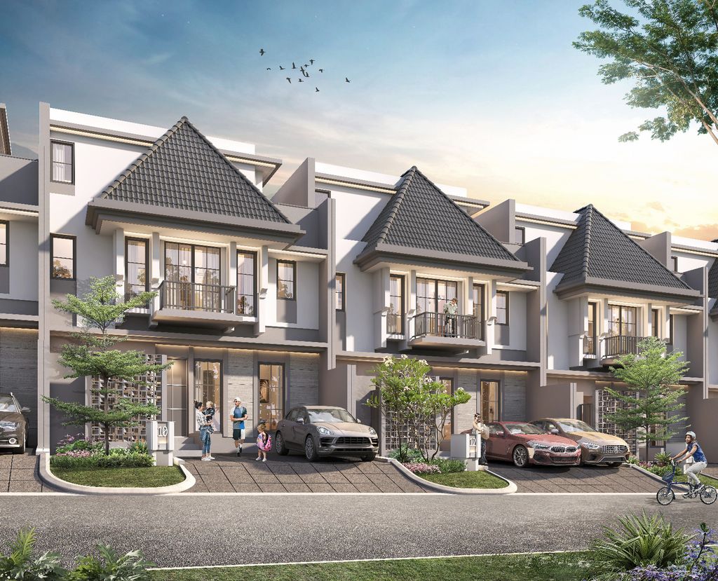 foto tampak rumah tipe D PREMIUM ATTIC perumahan The Alderwood Residence