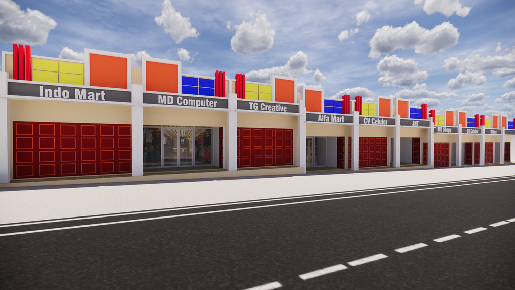 foto tampak rumah tipe RUKO perumahan BUMI FINDARIA MAS