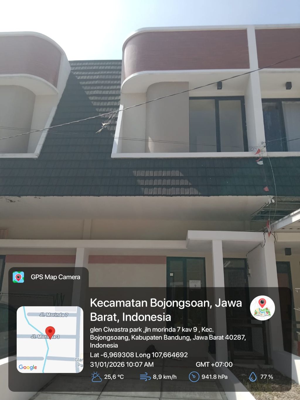 foto tampak rumah tipe 50 Compact (3 kamar) + Teras (500) perumahan G-Land Ciwastra Park 2