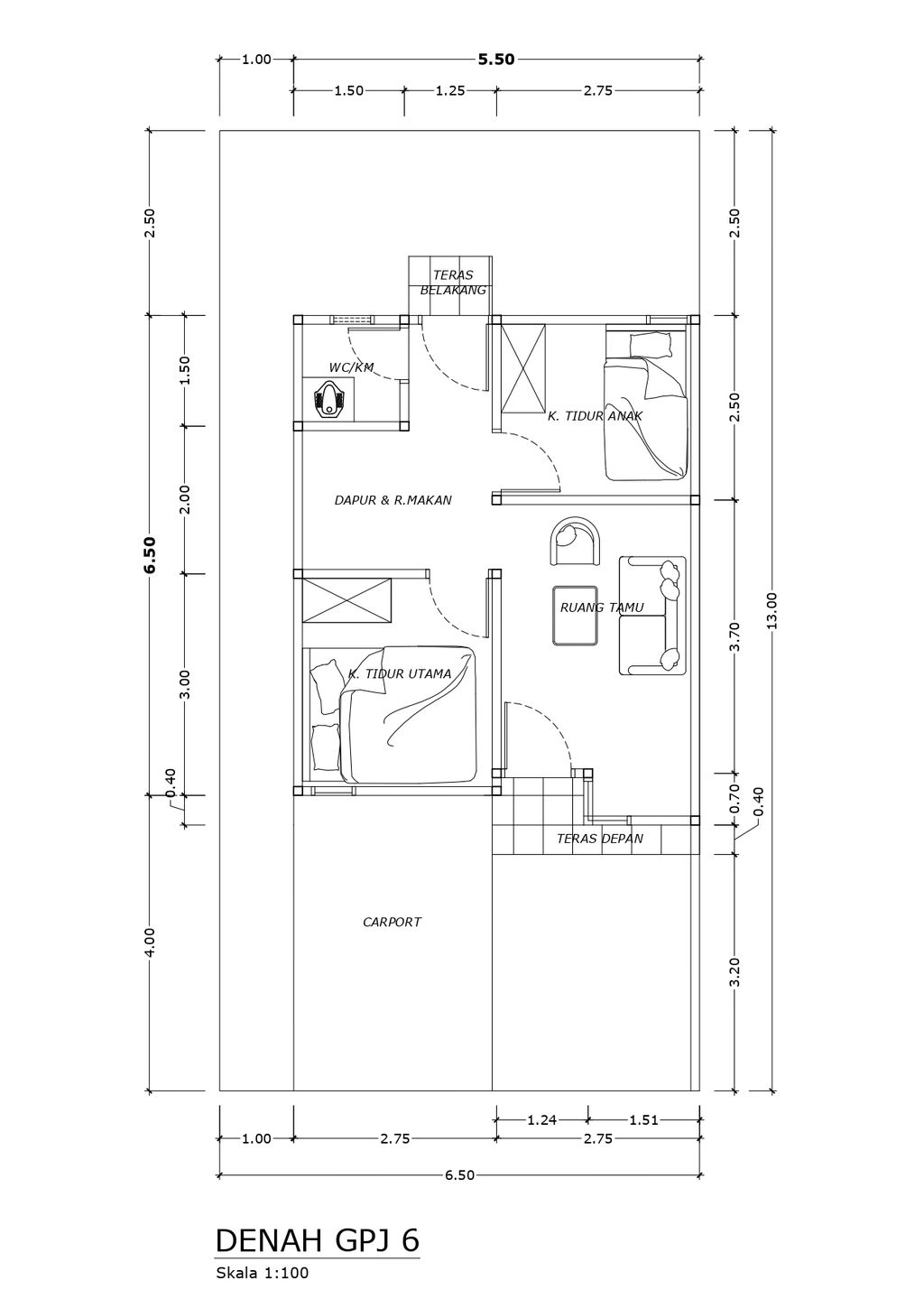 foto denah rumah tipe GRAHA PATI JUANG 6 perumahan GRAHA PATI JUANG 6