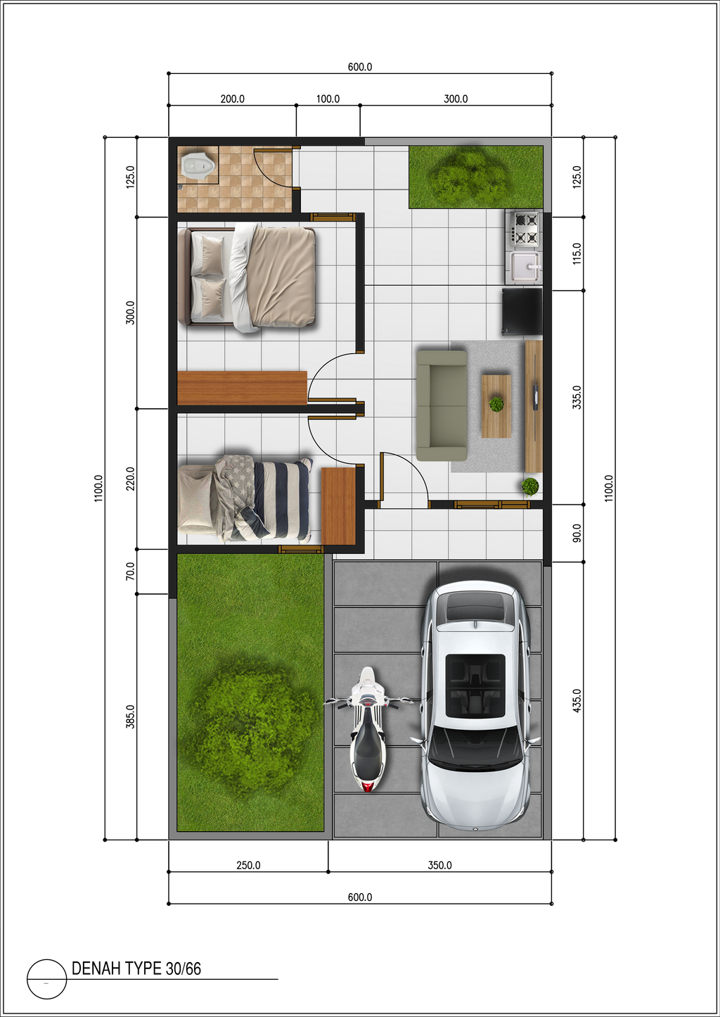 foto denah rumah tipe NEW MAWAR OS perumahan Bukit Cilegon Asri Extention
