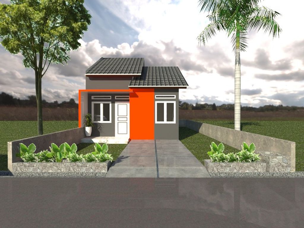 foto tampak rumah tipe BLOK A perumahan BORANG MAKMUR RESIDENCE