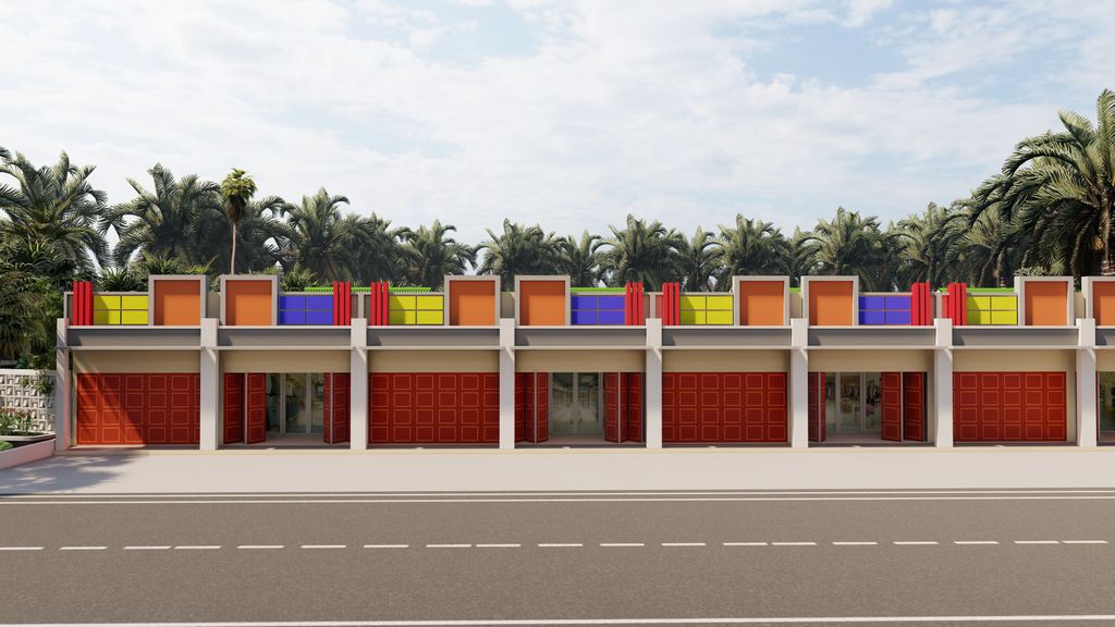 foto tampak rumah tipe RUKO perumahan BUMI NURMITA MAS