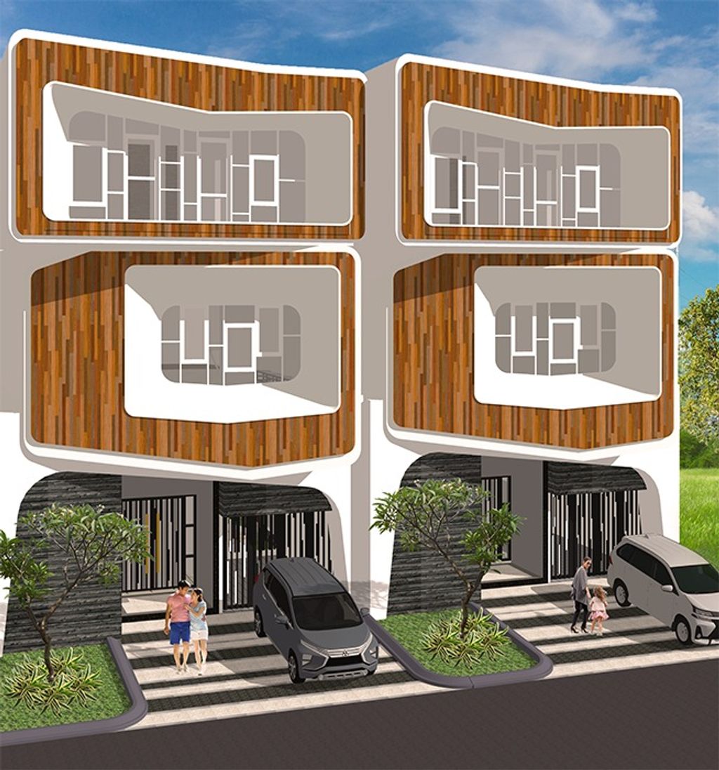 foto tampak rumah tipe Club Residence perumahan Insignia Residence