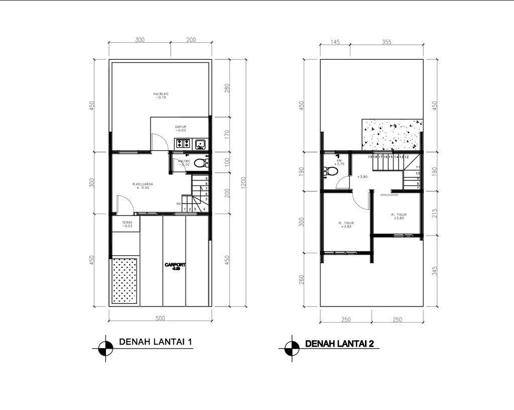 foto denah rumah tipe 38 Compact (2 kamar) (386) perumahan G-Land Aleena Residence