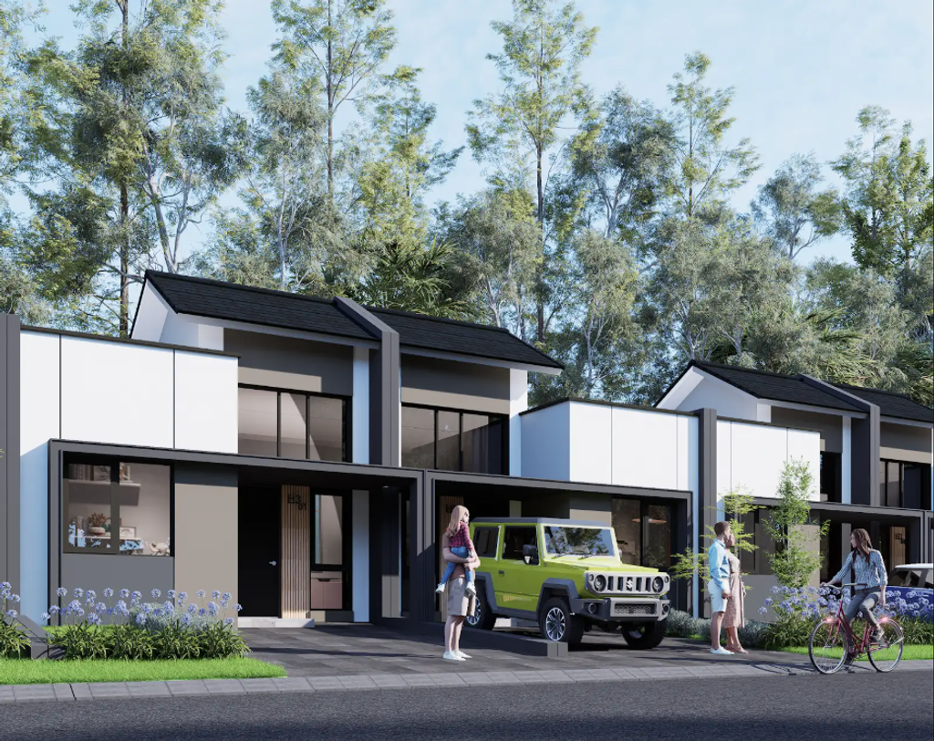 foto tampak rumah tipe 39/72 East Hampton perumahan ROYAL GRANDE - BUCKINGHAM