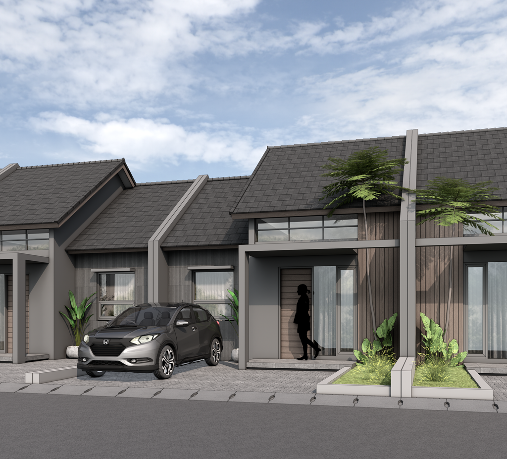 foto tampak rumah tipe 50 perumahan TAMAN CIBADUYUT INDAH TAHAP 2 & 3