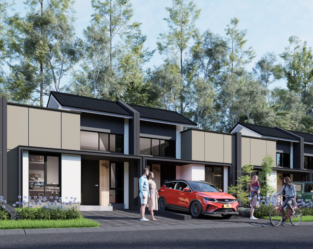 foto tampak rumah tipe 46/72 East Hampton perumahan ROYAL GRANDE - BUCKINGHAM