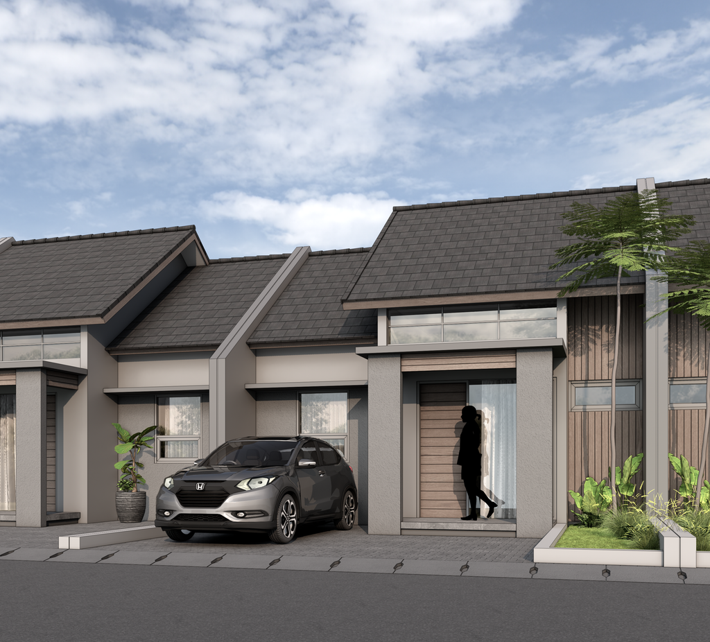 foto tampak rumah tipe 45 perumahan TAMAN CIBADUYUT INDAH TAHAP 2 & 3