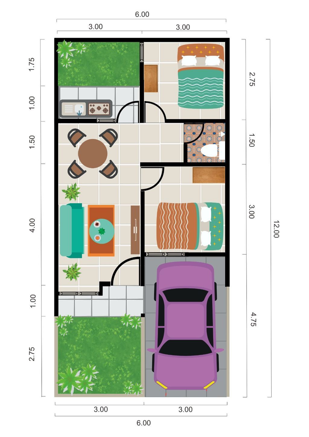 foto denah rumah tipe 1 Lantai Klasik 2 perumahan Cibinong Raya Residence