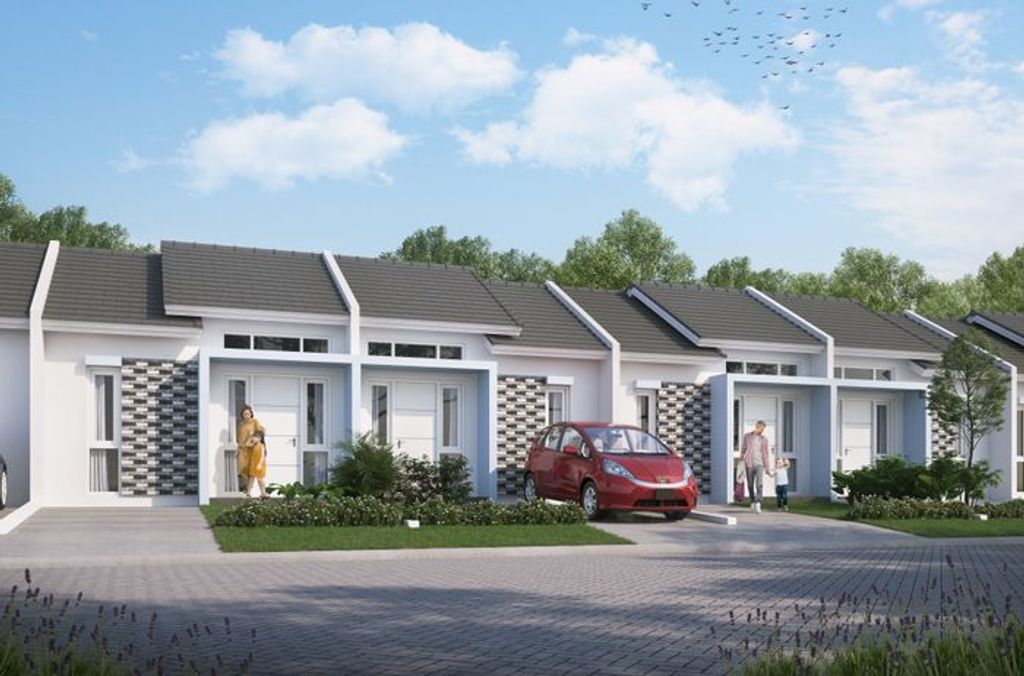 foto tampak rumah tipe 25 PEARL 6 perumahan PERMATA NUSA INDAH JAYAMULYA