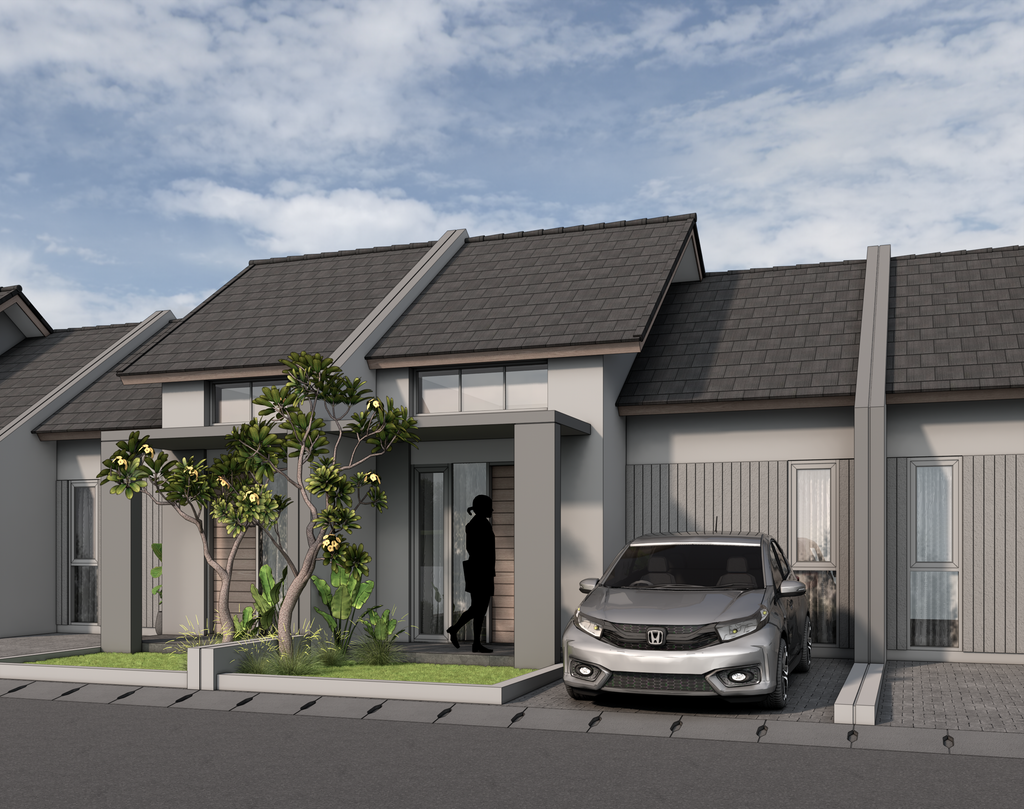 foto tampak rumah tipe 36 perumahan TAMAN CIBADUYUT INDAH TAHAP 2 & 3