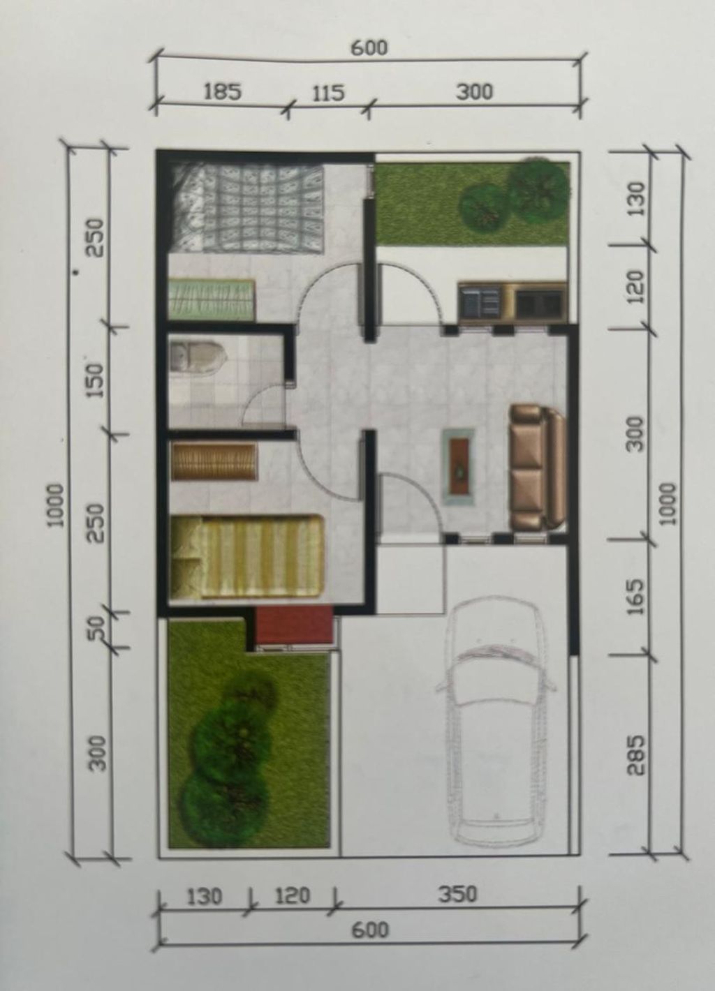 foto denah rumah tipe 29 perumahan Mutiara Panongan 1