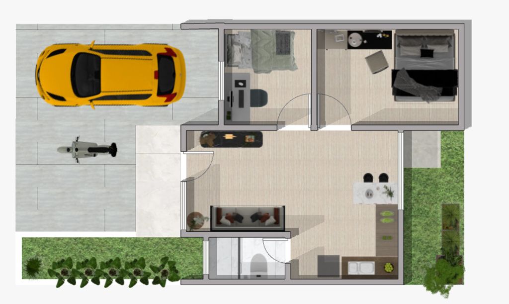 foto denah rumah tipe 45 perumahan TAMAN CIBADUYUT INDAH TAHAP 2 & 3