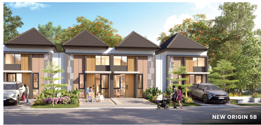 foto tampak rumah tipe NEW ORIGIN 5B perumahan CitraGarden Serpong Cluster Elaia