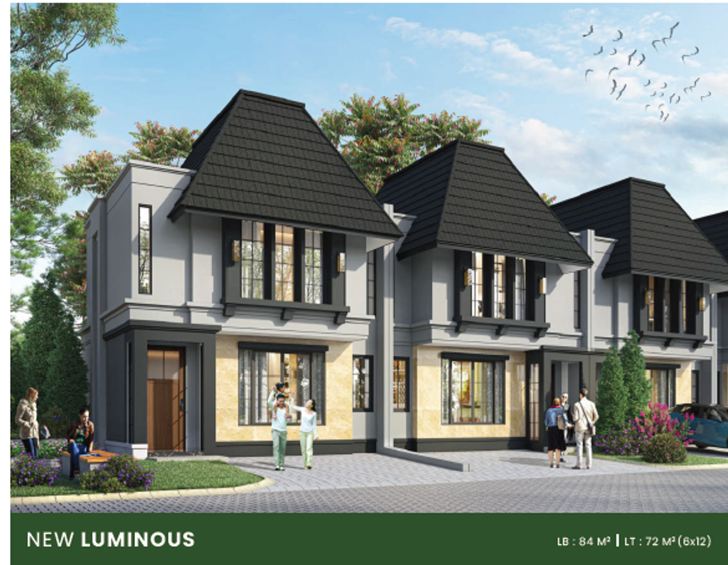foto tampak rumah tipe NEW LUMINOUS perumahan CitraGarden Serpong Cluster Elaia