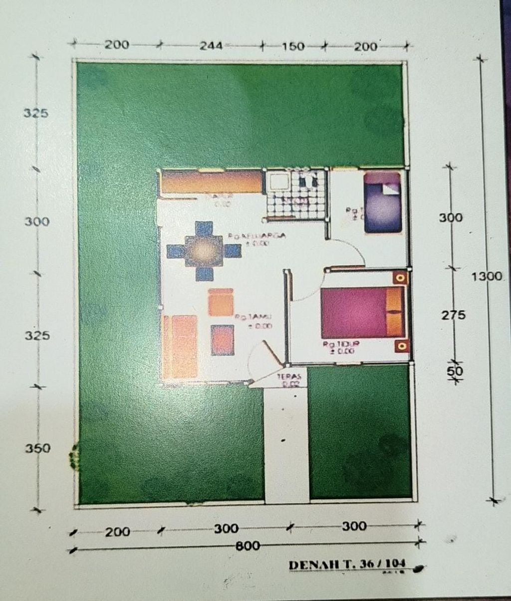 foto denah rumah tipe ANGGREK perumahan GRAHA SENDAWAR ASRI