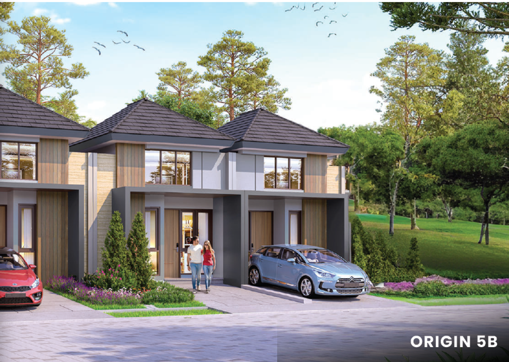 foto tampak rumah tipe ORIGIN 5B perumahan CitraGarden Serpong Cluster Elaia
