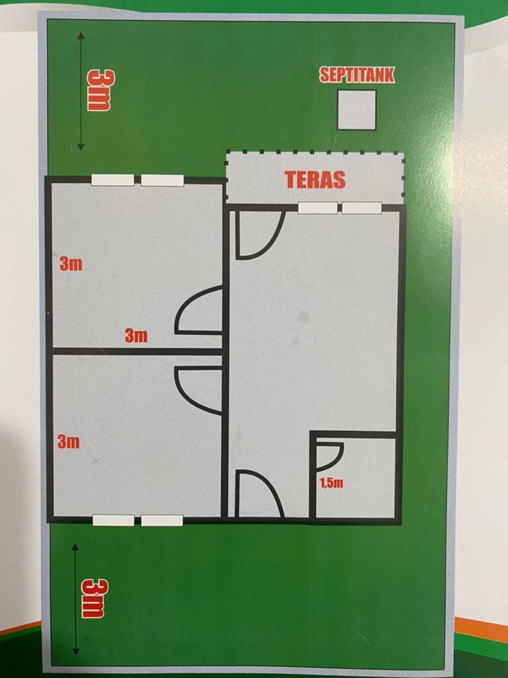 foto denah rumah tipe 36 perumahan TAMAN ASRI 10