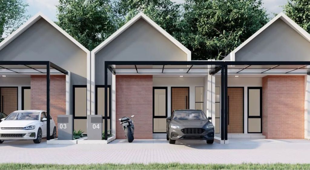 foto tampak rumah tipe RSH perumahan PLUTO REGENCY TAHAP 2