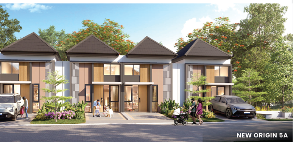 foto tampak rumah tipe NEW ORIGIN 5A perumahan CitraGarden Serpong Cluster Elaia