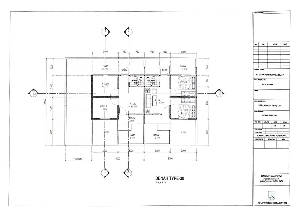 foto denah rumah tipe 30 perumahan Ricci Hill