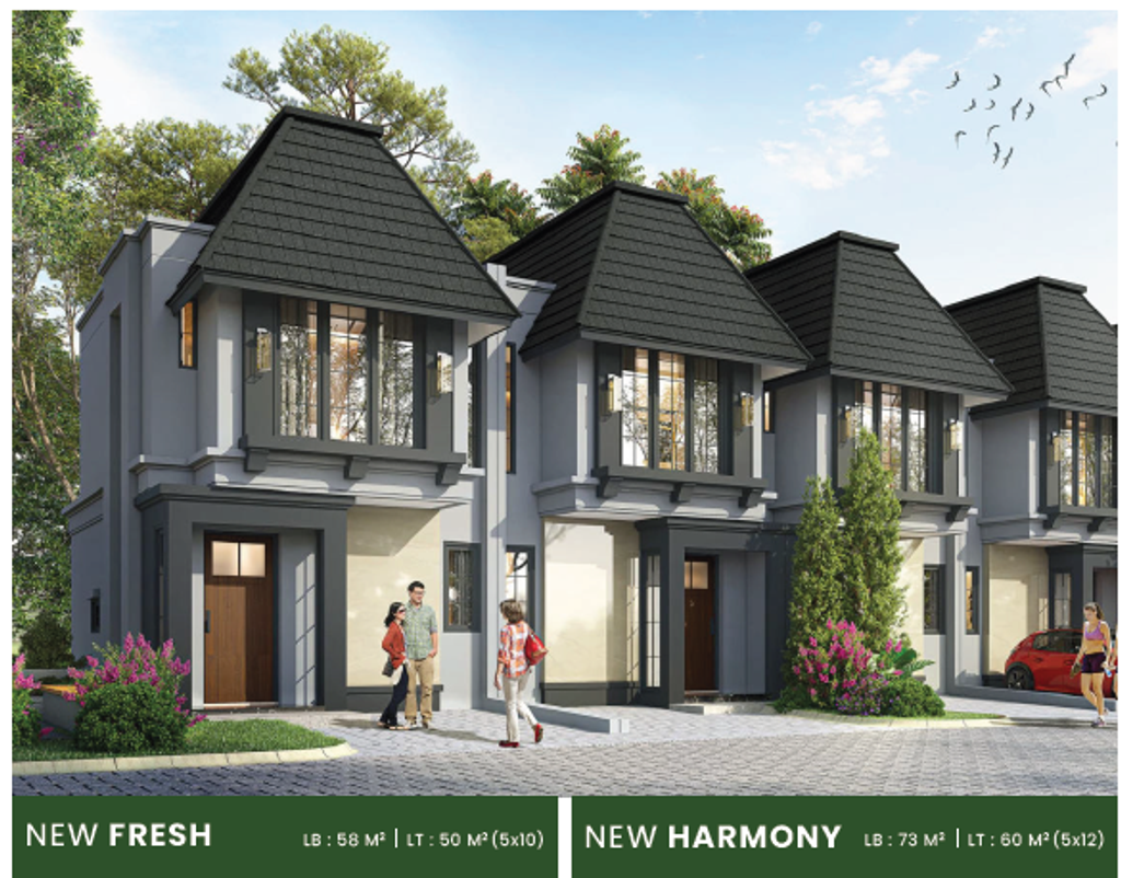 foto tampak rumah tipe NEW FRESH perumahan CitraGarden Serpong Cluster Elaia