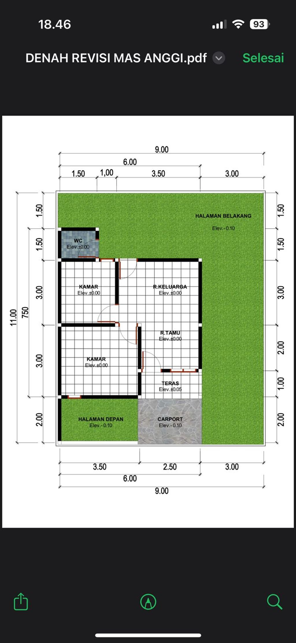 foto denah rumah tipe 36 perumahan TANJUNG JAYA