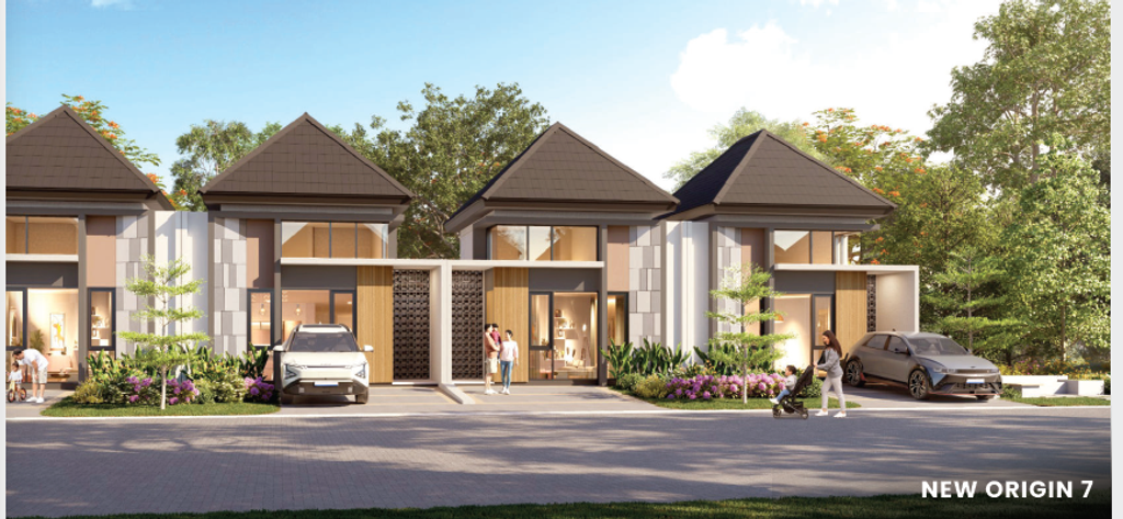 foto tampak rumah tipe NEW ORIGIN 7 perumahan CitraGarden Serpong Cluster Elaia