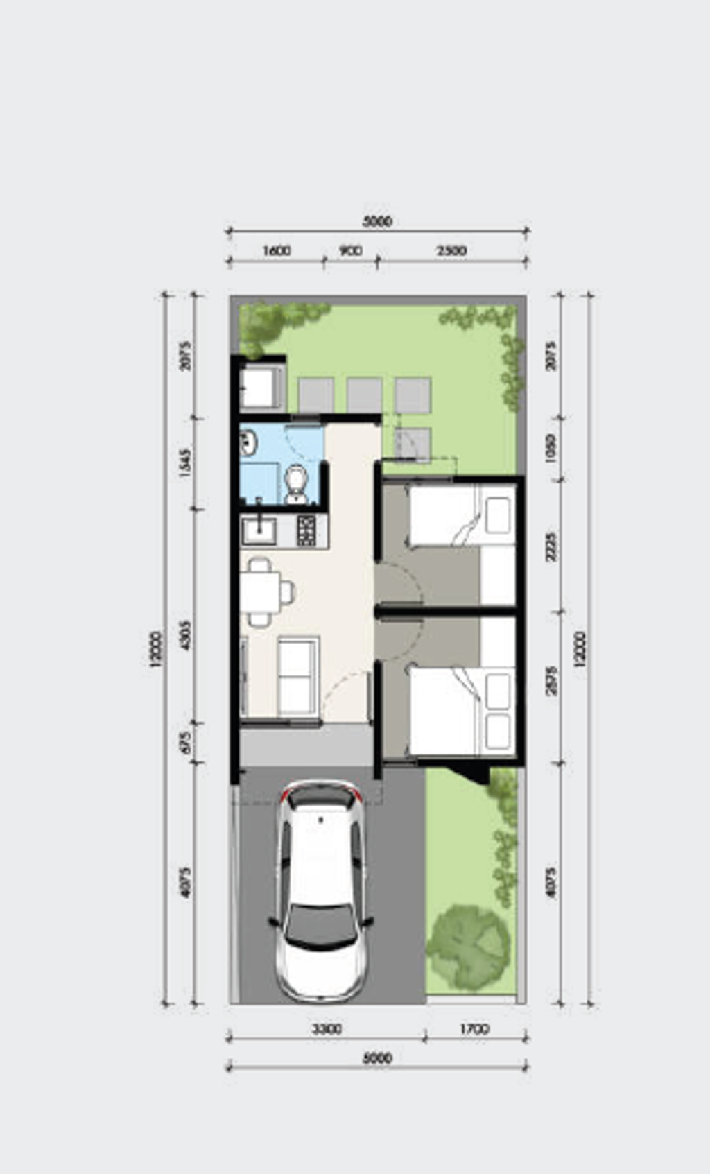 foto denah rumah tipe ORIGIN 5B perumahan CitraGarden Serpong Cluster Elaia