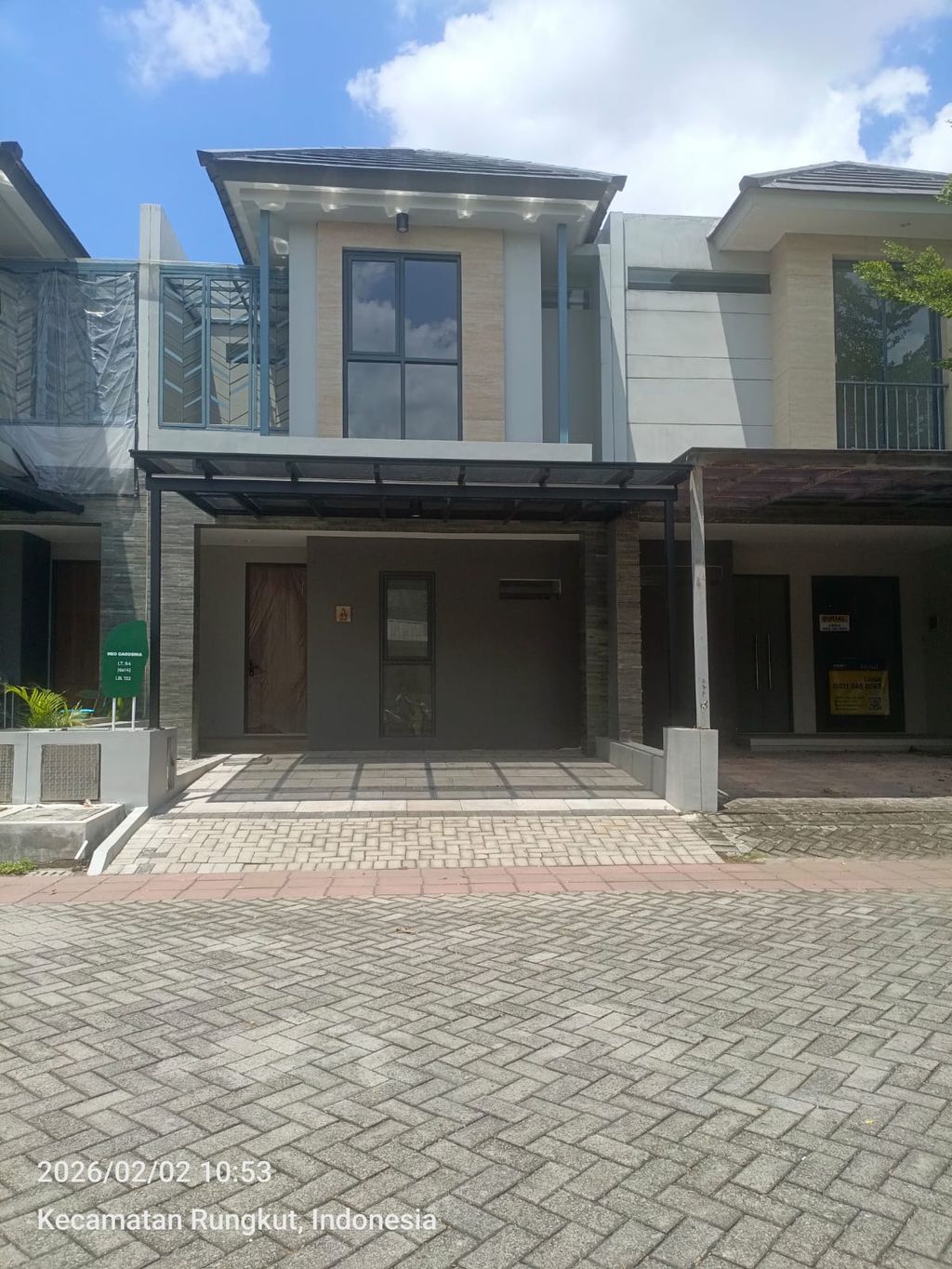 foto tampak rumah tipe NEO GARDENIA perumahan SPRINGVILLE RESIDENCE