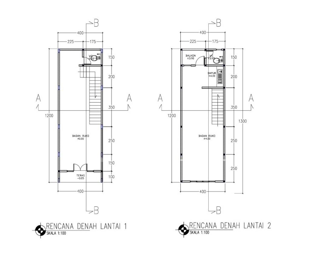 foto denah rumah tipe Ruko 96/48 perumahan GOLDEN RIVER