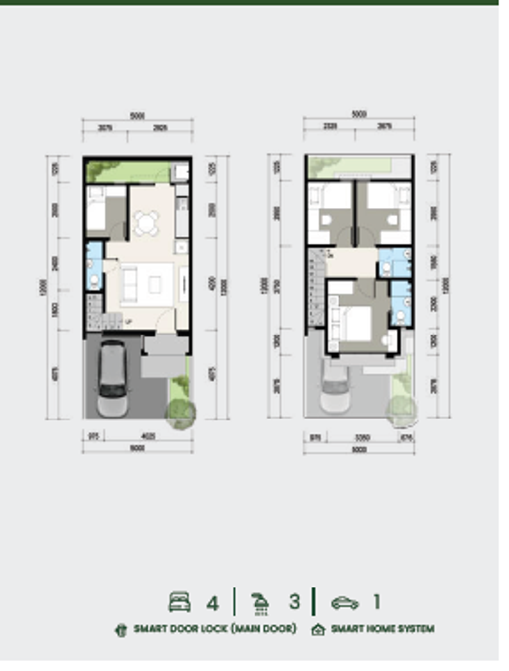 foto denah rumah tipe NEW HARMONY perumahan CitraGarden Serpong Cluster Elaia