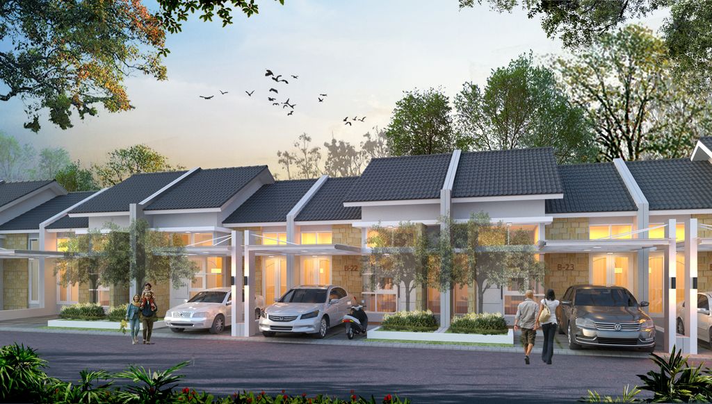 foto tampak rumah tipe T36 (400) perumahan TRIA ADARA RESIDENCE 12 SERPONG