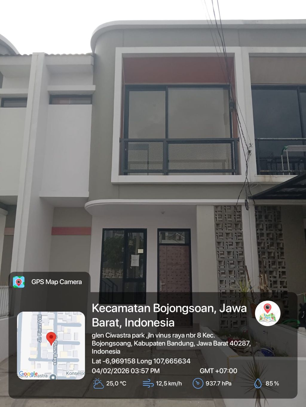 foto tampak rumah tipe 60 Compact Teras Balkon (562) perumahan G-Land Ciwastra Park