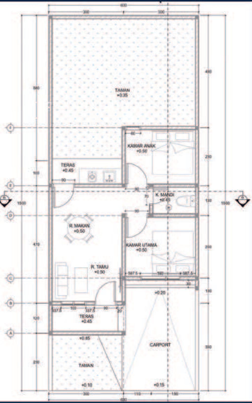 foto denah rumah tipe Kios perumahan Gadang Sejahtera Residence