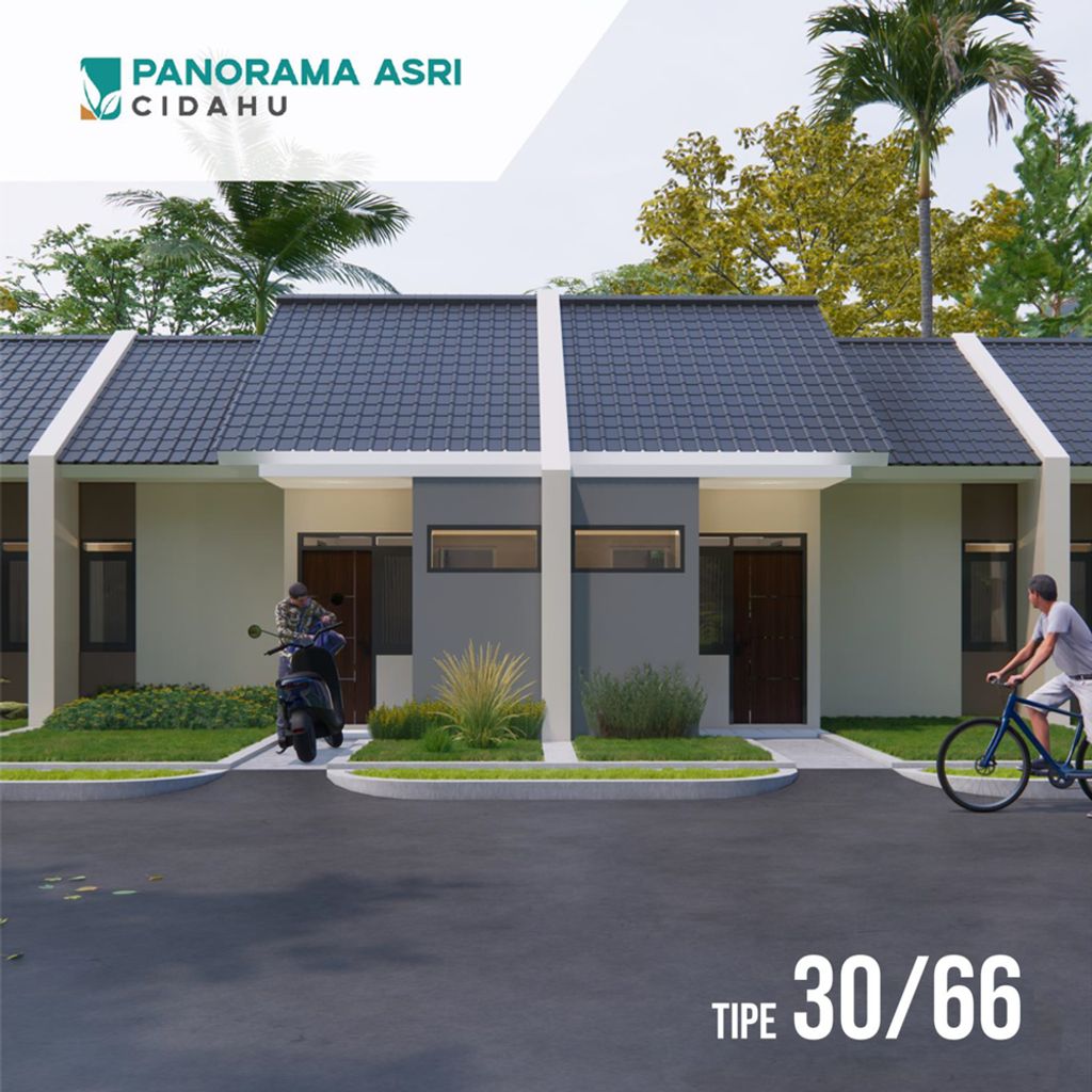 foto tampak rumah tipe 30/66 perumahan Panorama Asri Cidahu