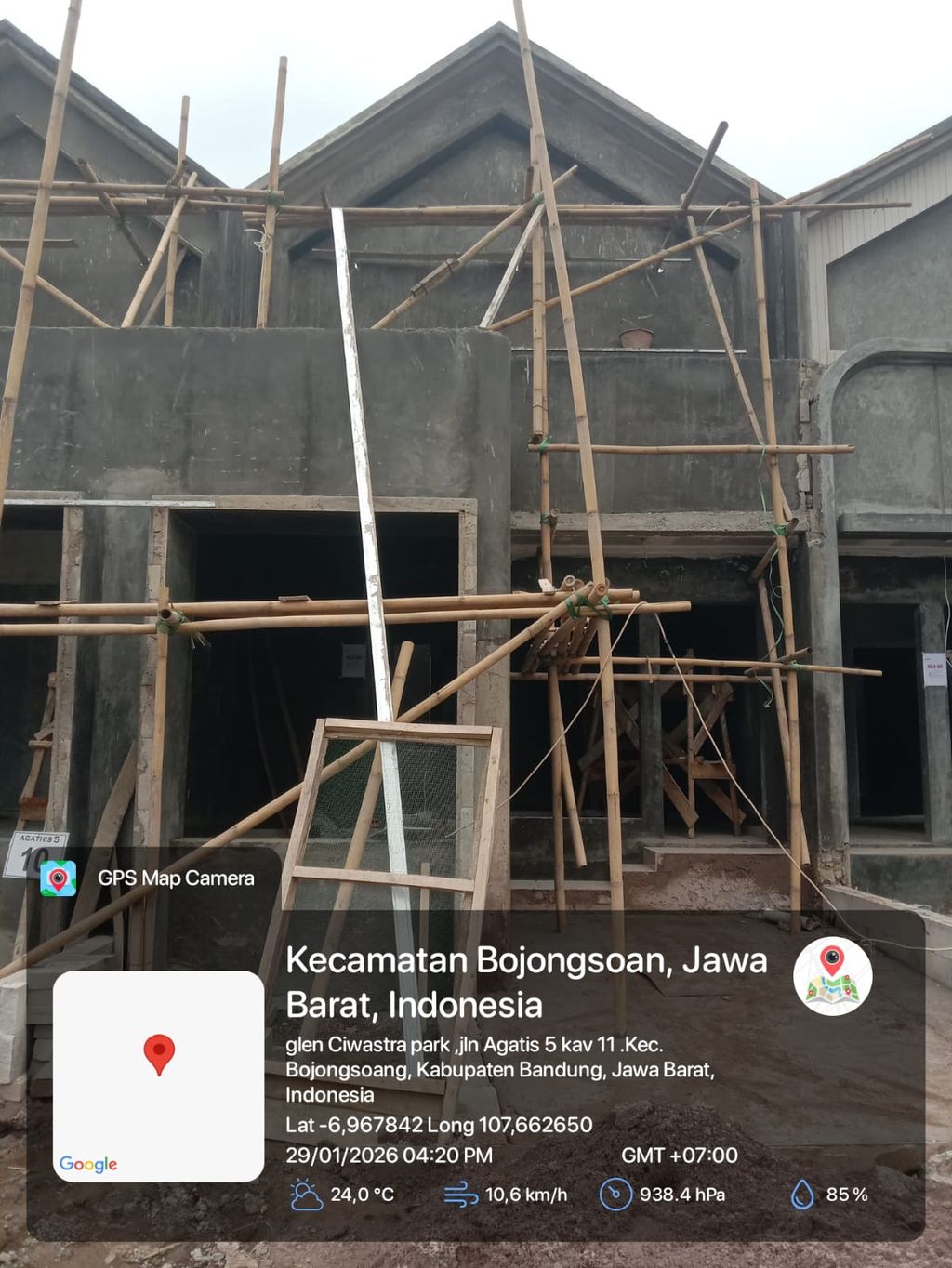foto tampak rumah tipe 38 1 lantai (415) perumahan G-Land Ciwastra Park 2