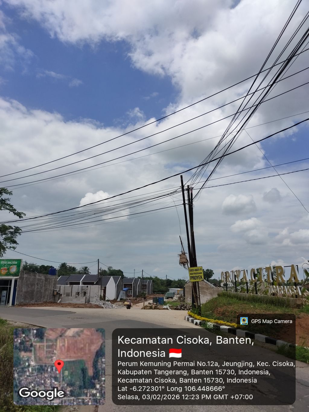 foto gerbang perumahan Griya Citra Tigaraksa