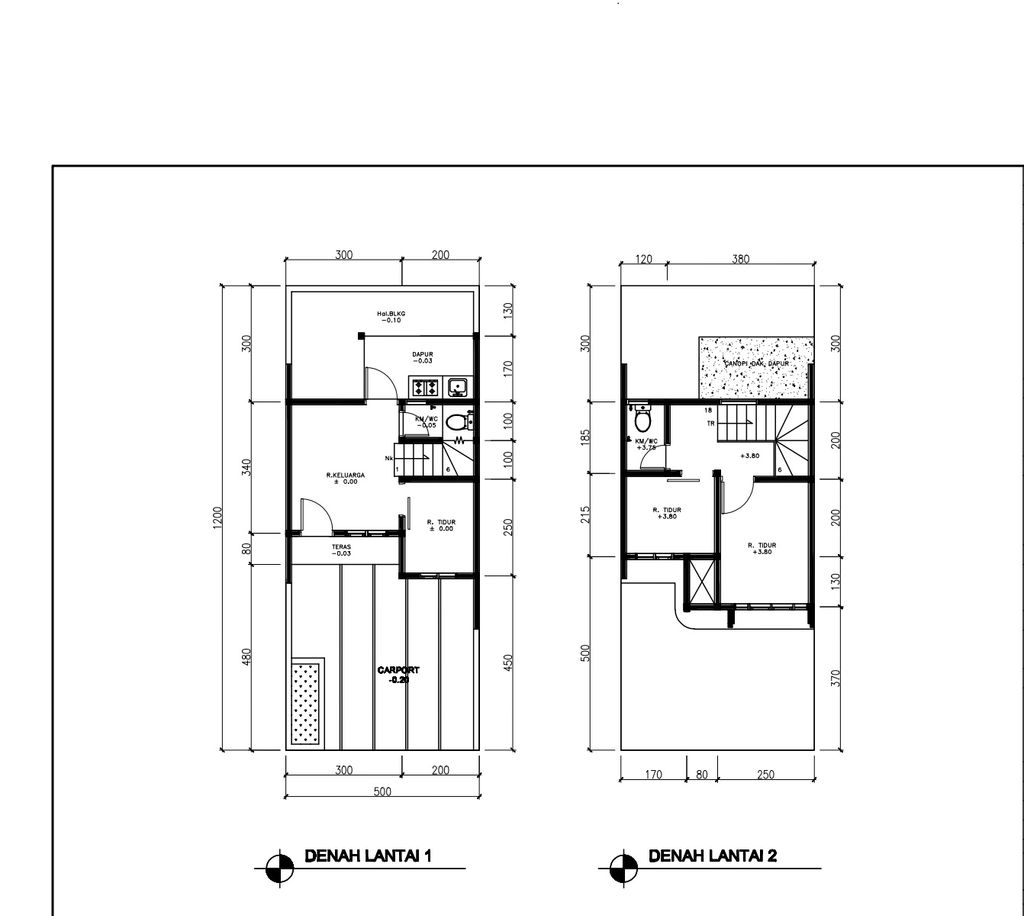 foto denah rumah tipe 43 Compact 3 Kamar HC (485) perumahan G-Land Ciwastra Park 2