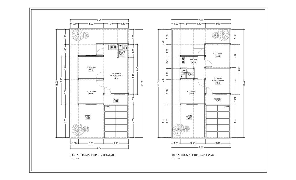 foto denah rumah tipe P-1/36 perumahan ANNORA RESIDENCE TAHAP-2