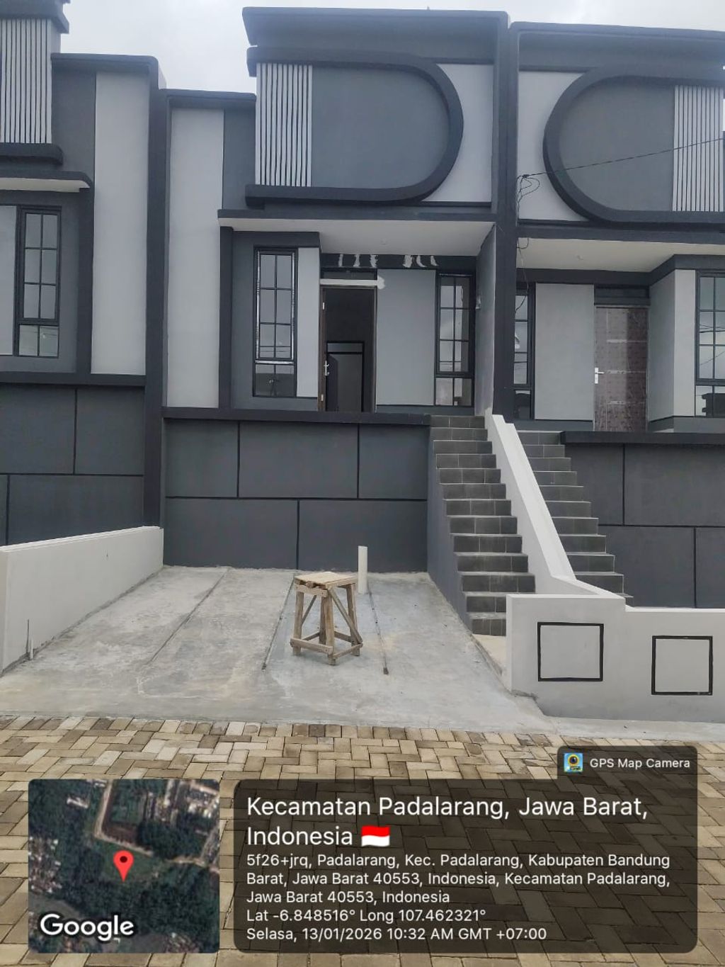 foto tampak rumah tipe 30 1 Lantai Kontur 3m (335) perumahan G-Land Padalarang Valley