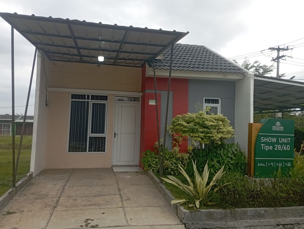 foto tampak rumah tipe 28/107 B1-1 perumahan Mutiara Puri Harmoni 3 Perluasan