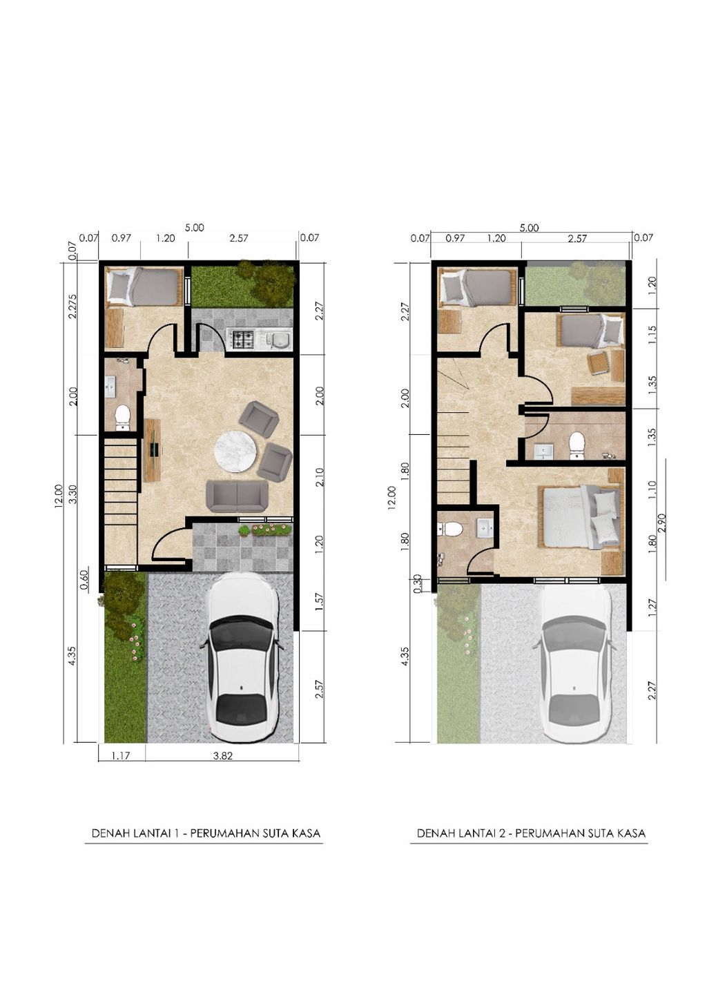 foto denah rumah tipe SORA PRIME perumahan SUTA KASA