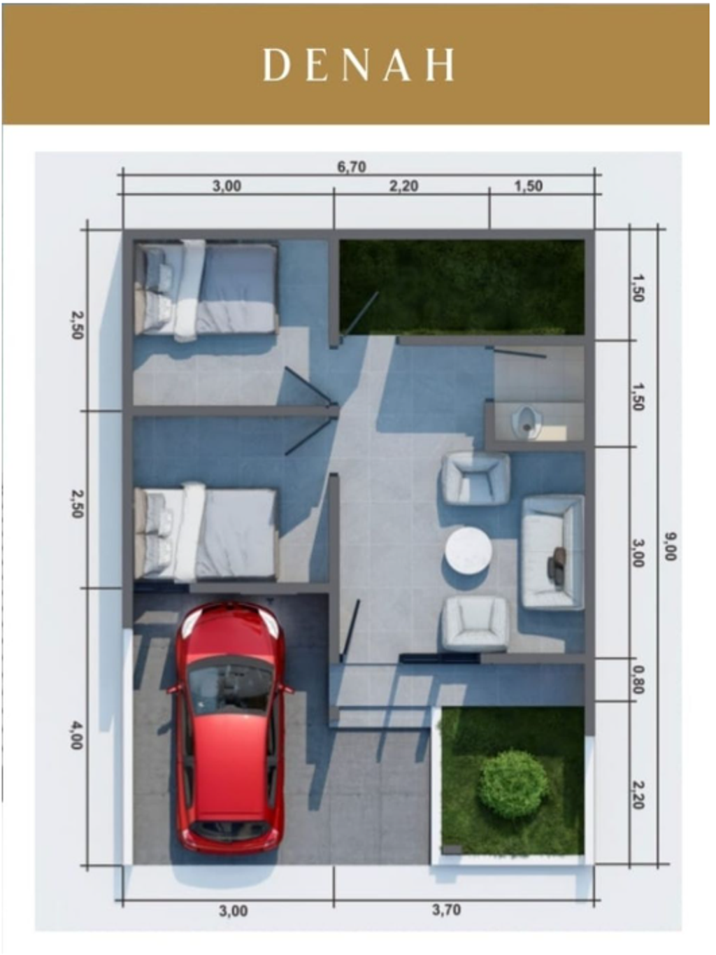 foto denah rumah tipe C perumahan VILLA KARANGREJO
